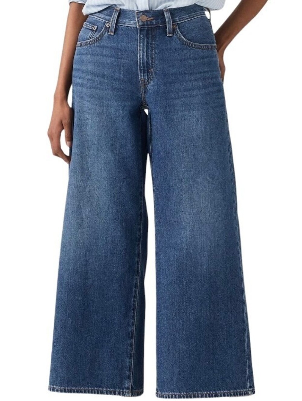 Levi's Middy Loose Boot Cut Dark Wash Jeans Size 31 - Picture 4 of 13